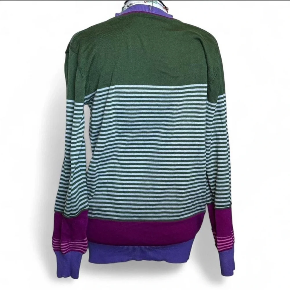 Green & Purple Y2K Sweater Size Medium - Picture 5 of 7